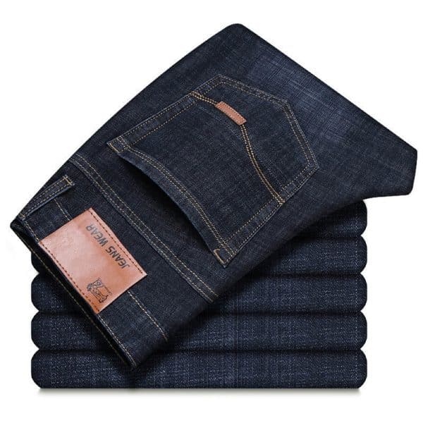 Loose Straight Casual Work Stretch Jeans For Men - Image 9