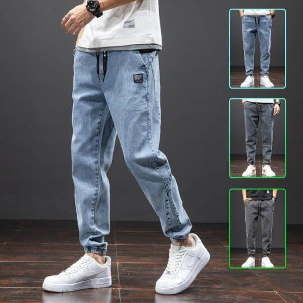 Mens Fashion Casual Loose Stretch Jeans - Image 6