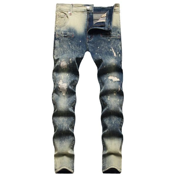 Elastic Small Straight Jeans For Men - Image 2