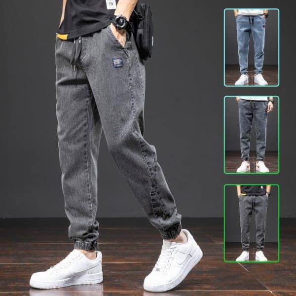 Mens Fashion Casual Loose Stretch Jeans - Image 5