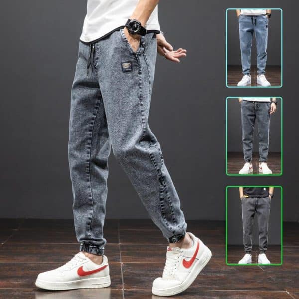 Mens Fashion Casual Loose Stretch Jeans - Image 4