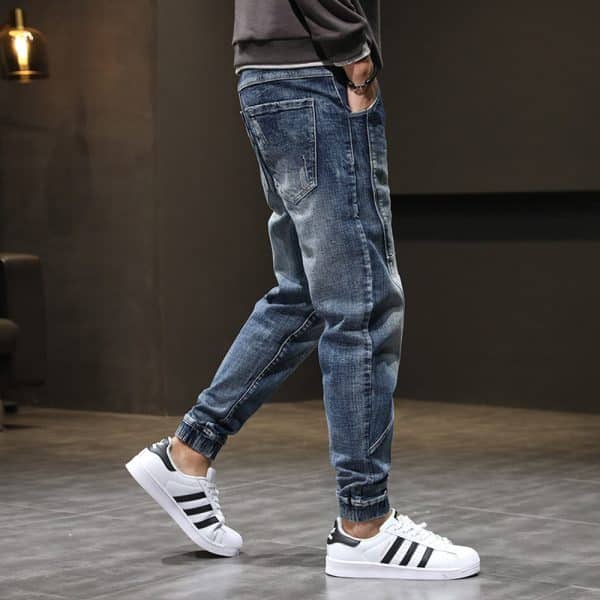 Men's Plus Velvet Stretch Plus Size Jeans Slim Casual - Image 5